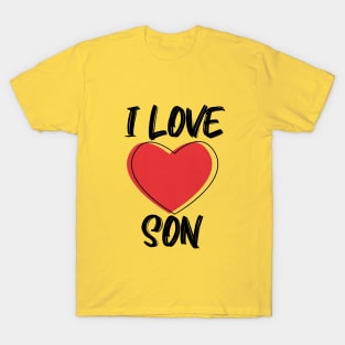 I Love Son with Red Heart T-Shirt T-Shirt